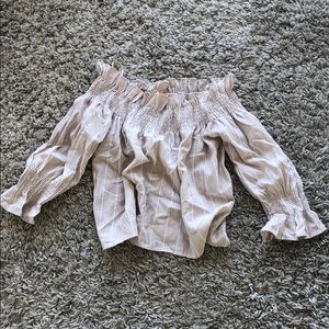 Beige Off-The-Shoulder